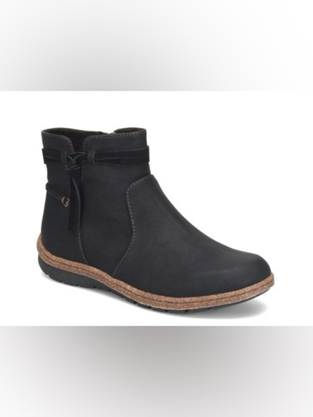 b.o.c. Black Ankle Bootie with Contrast Welt Size 10 NEW